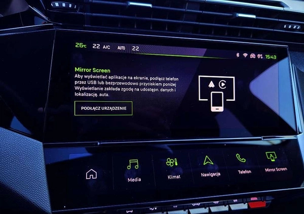 Peugeot 308 cena 93900 przebieg: 34179, rok produkcji 2022 z Skaryszew małe 497